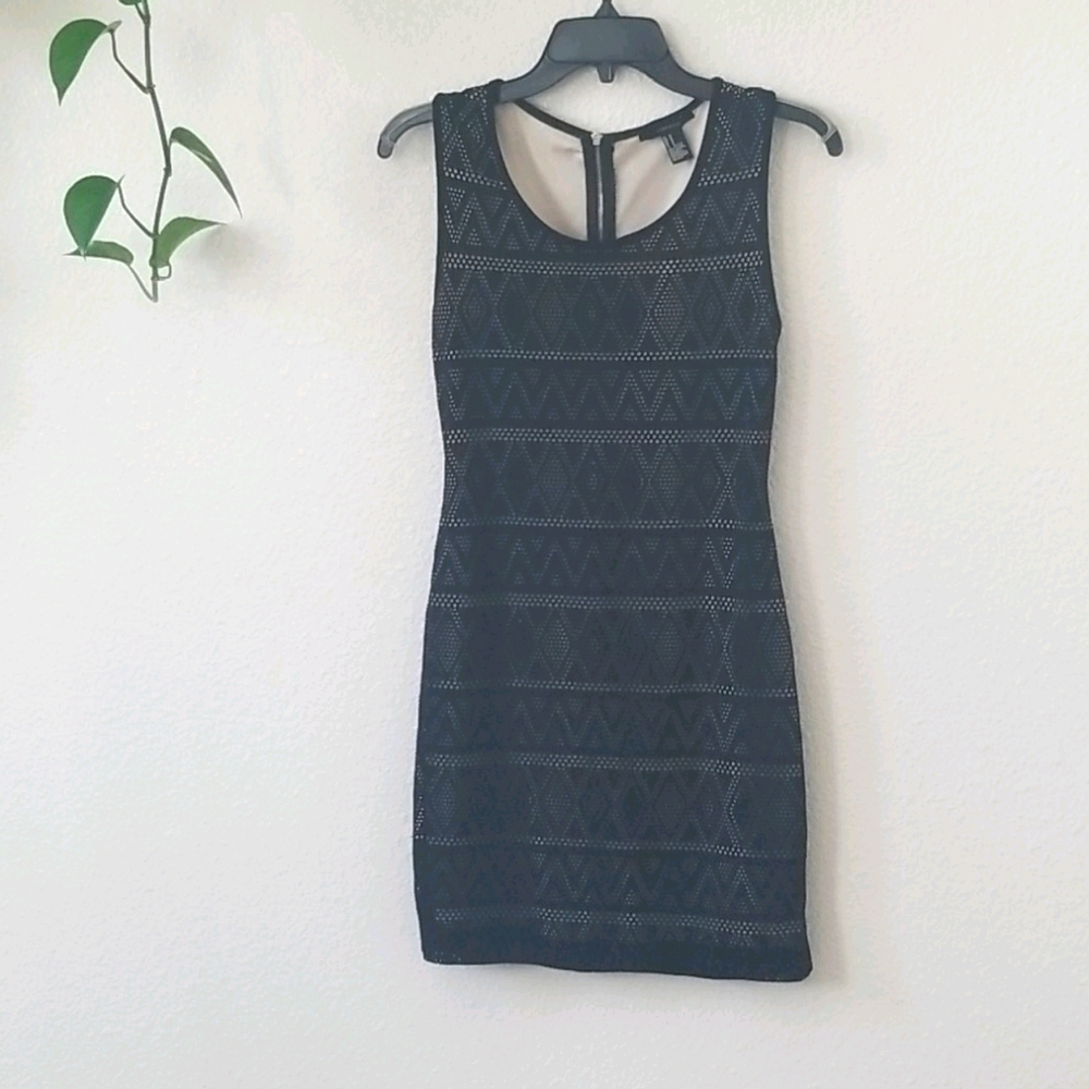 Body on black lace dress